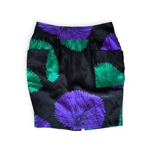 Silence + Noise skirt mini black green purple XS